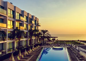 timeshare resort pool and sunset sm2